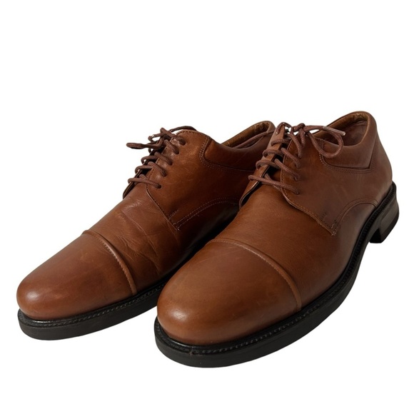 JOHNSTON & MURPHY EXPRESS ITALY Mens Tan Casual Cap Toe Oxford Derby Size 11.5 M main image 8